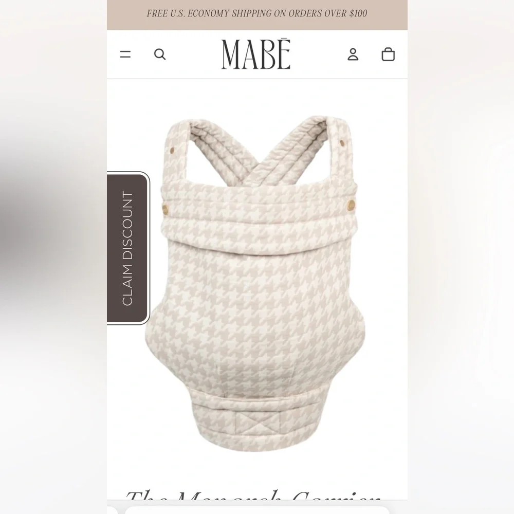 MABE The Monarch Carrier in Houndstooth - Picture 3 of 8